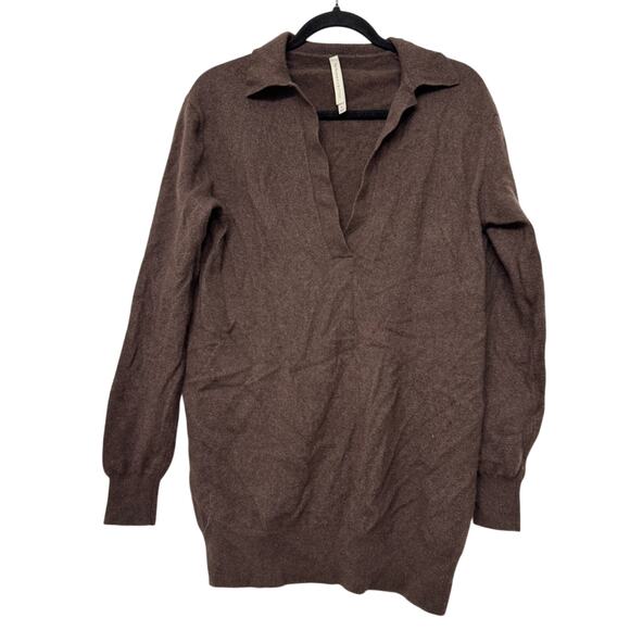 Aritzia Group Babaton Circuit Sweater Brown Merino Wool Womens Oversized Small - Picture 1 of 9